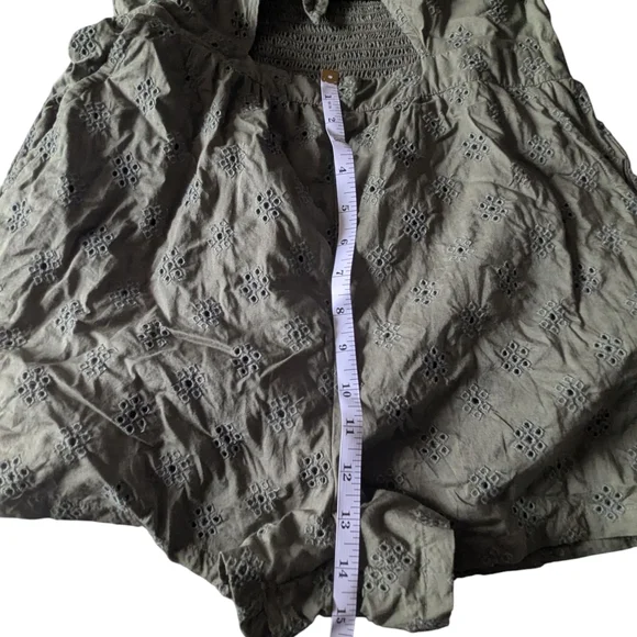 Aerie Eyelet Romper, Green. Size M. - Picture 6 of 9